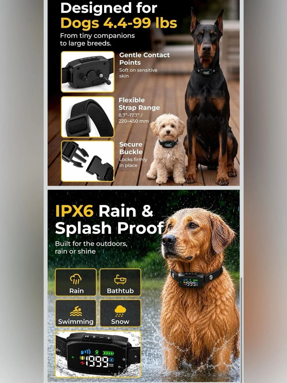 GPS Wireless Dog Fence Electric System for Small Medium Large Dogs